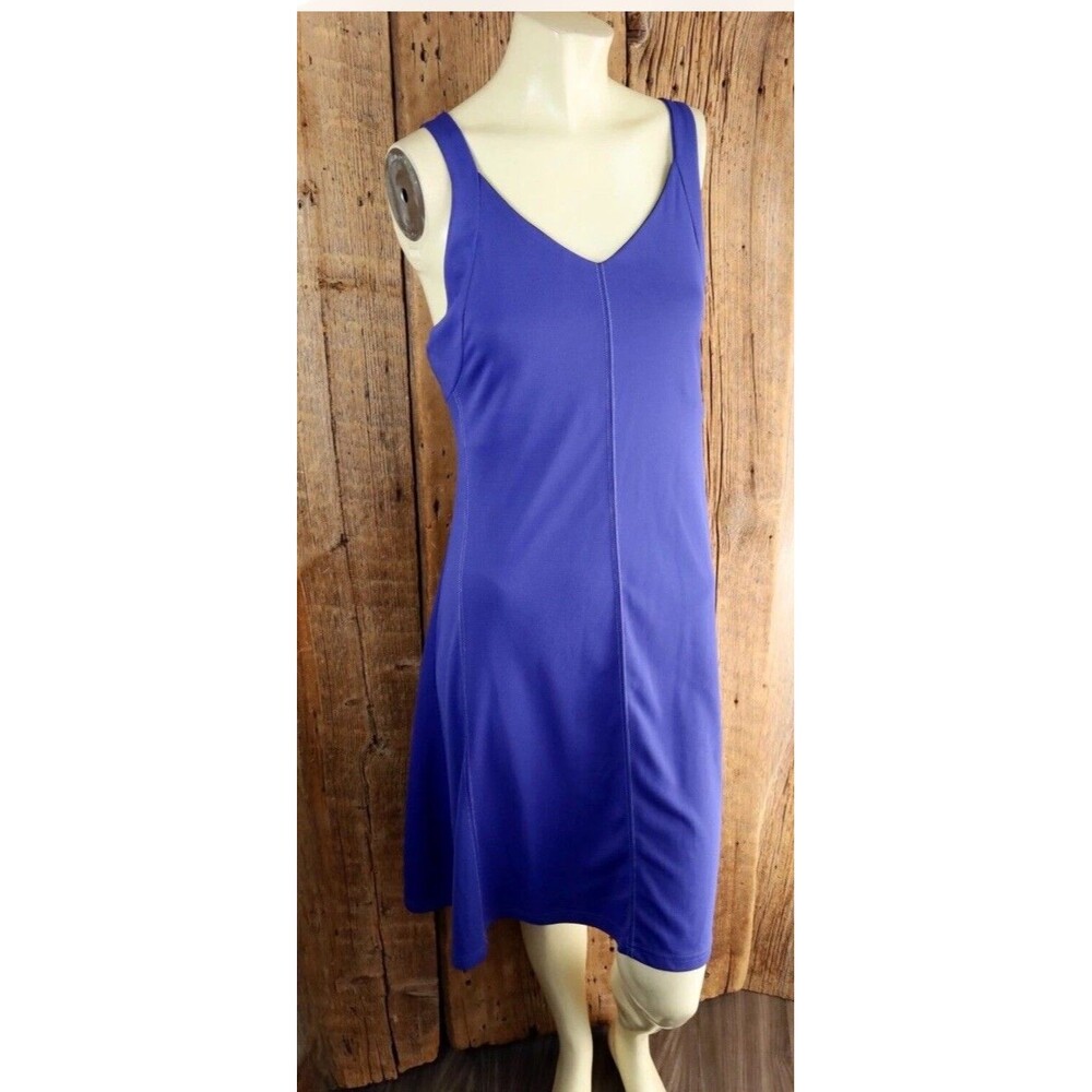 Kuhl Cobalt Blue Shelf Bra Dress w Cross Back Straps Size Large